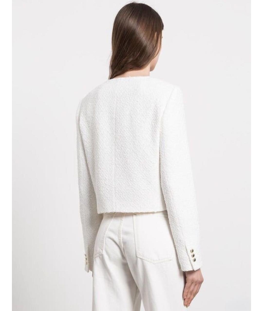 MAX MARA Белый вискозный жакет/пиджак, фото 2