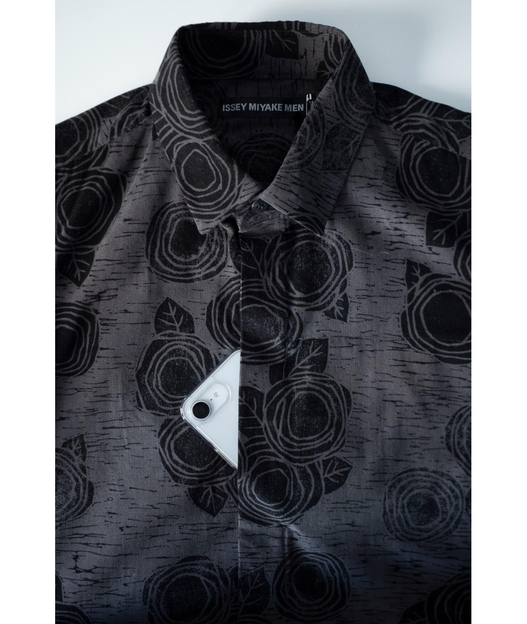 ISSEY MIYAKE Серая хлопковая кэжуал рубашка, фото 5