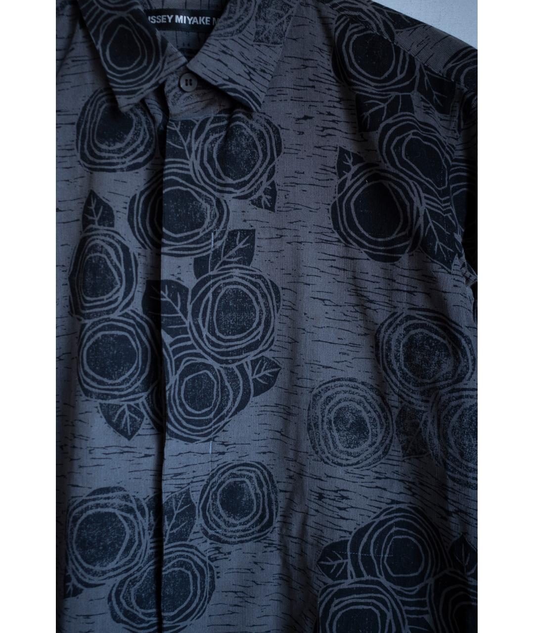 ISSEY MIYAKE Серая хлопковая кэжуал рубашка, фото 3