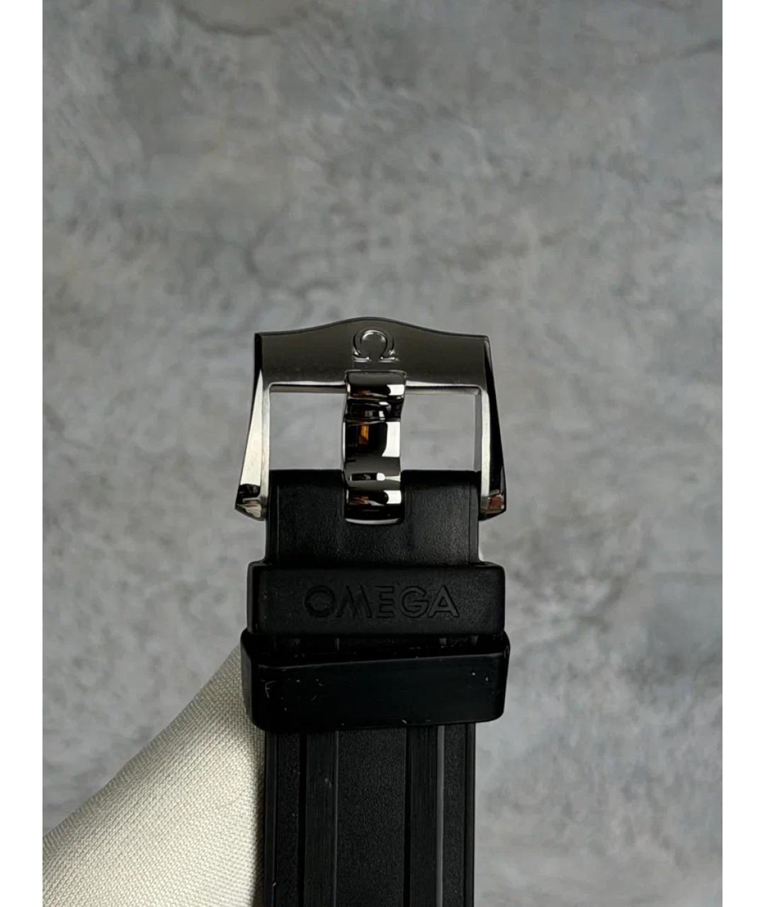 OMEGA Черные металлические часы, фото 6