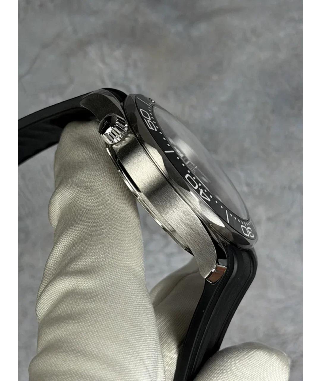 OMEGA Черные металлические часы, фото 4