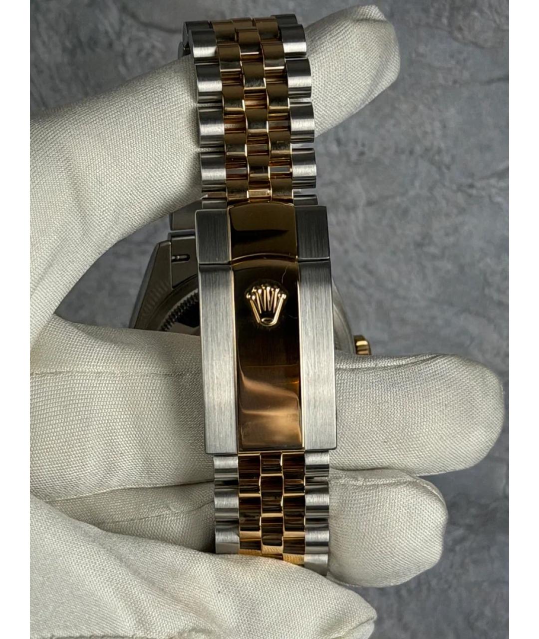 ROLEX Зеленые часы из желтого золота, фото 7