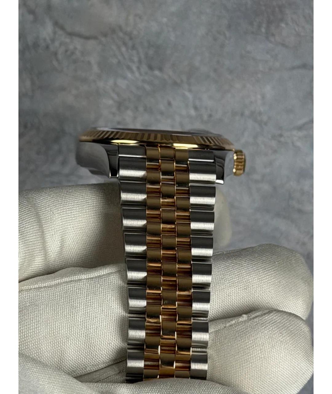 ROLEX Зеленые часы из желтого золота, фото 6