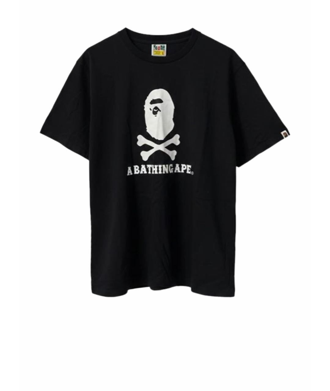 A BATHING APE Черная хлопковая футболка, фото 1