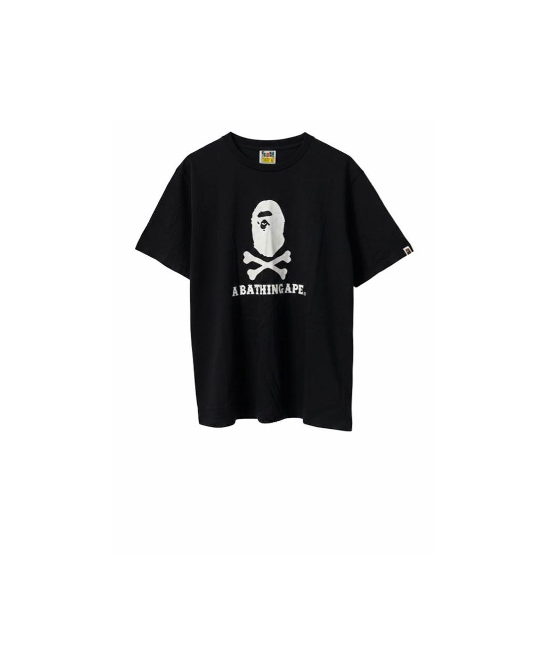 A BATHING APE Черная хлопковая футболка, фото 3