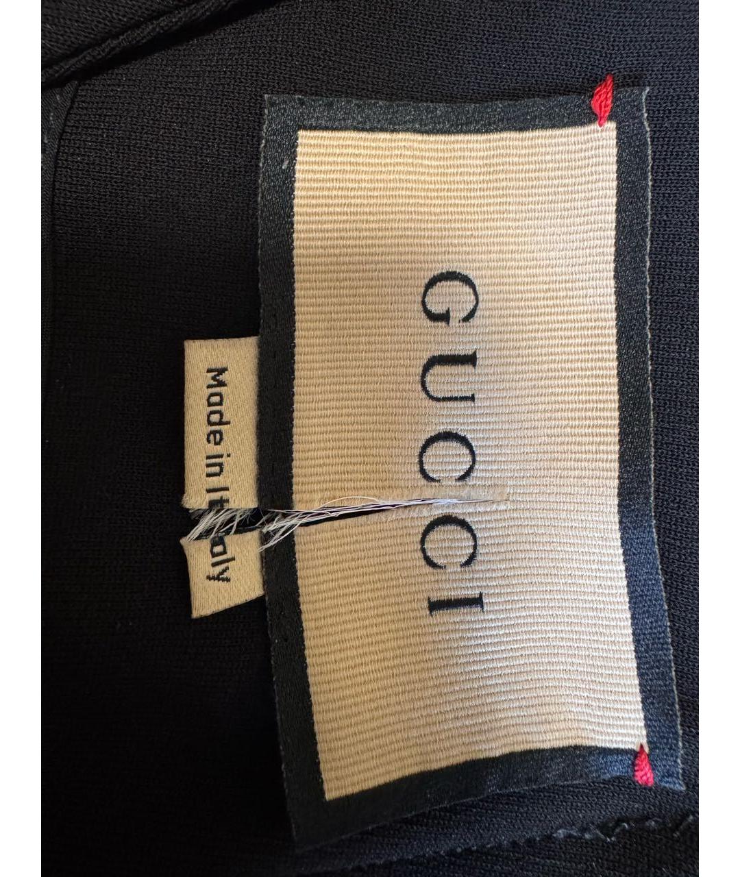 GUCCI Черное вискозное повседневное платье, фото 5