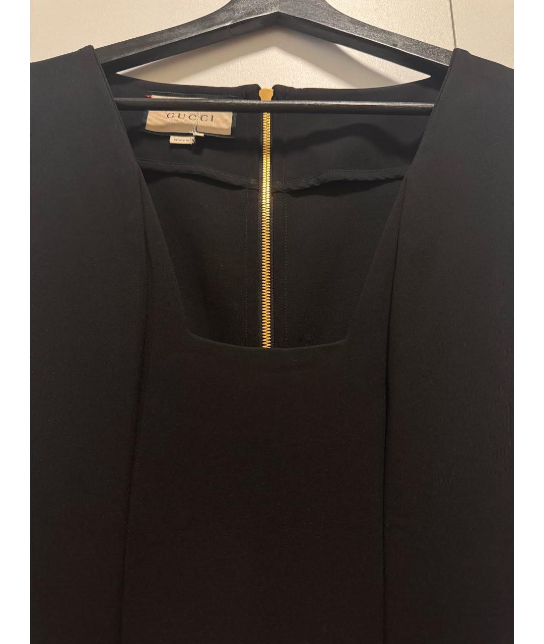 GUCCI Черное вискозное повседневное платье, фото 3