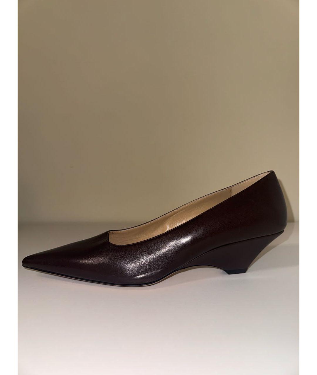 BOTTEGA VENETA Коричневые кожаные туфли, фото 8