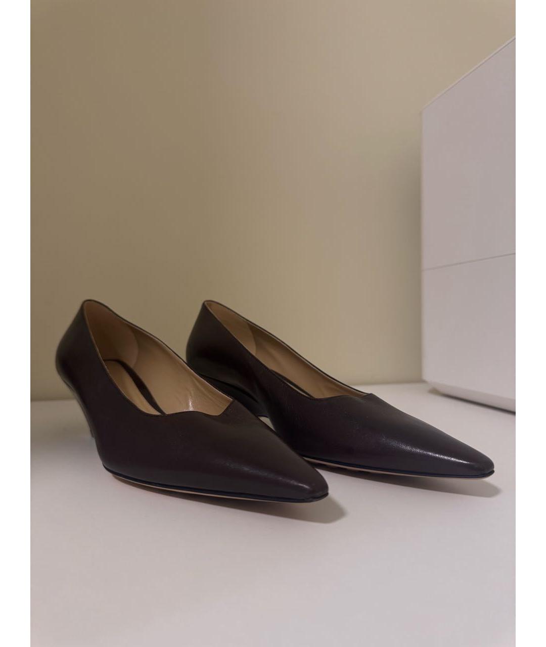 BOTTEGA VENETA Коричневые кожаные туфли, фото 7