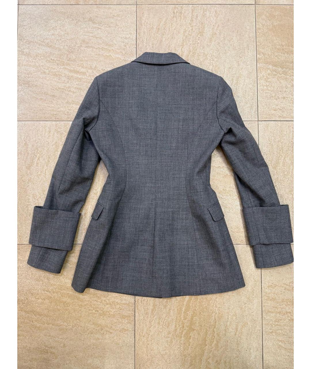 LOEWE Серый шерстяной костюм с брюками, фото 7