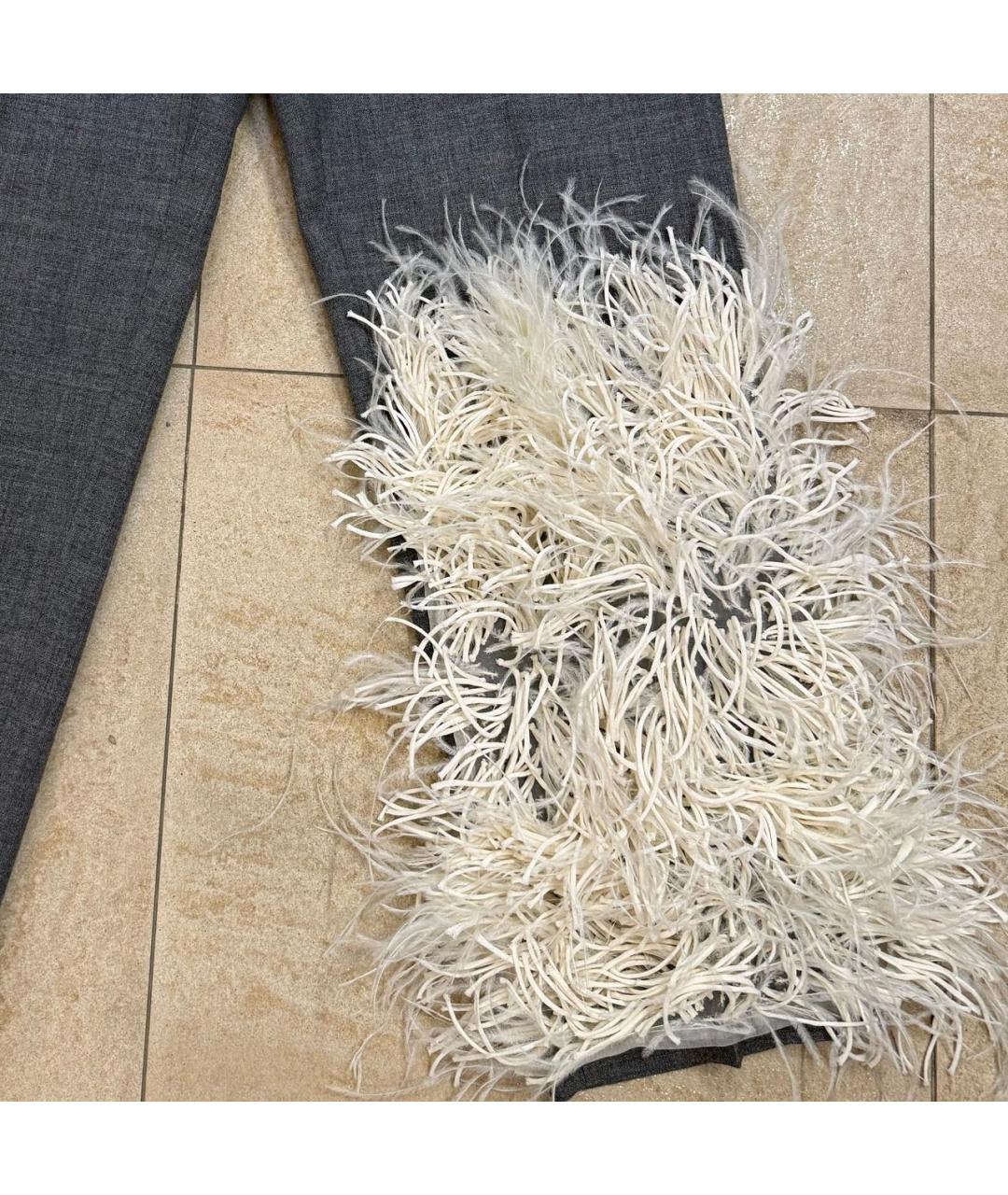 LOEWE Серый шерстяной костюм с брюками, фото 4