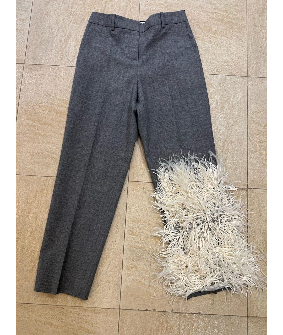 LOEWE Серый шерстяной костюм с брюками, фото 3