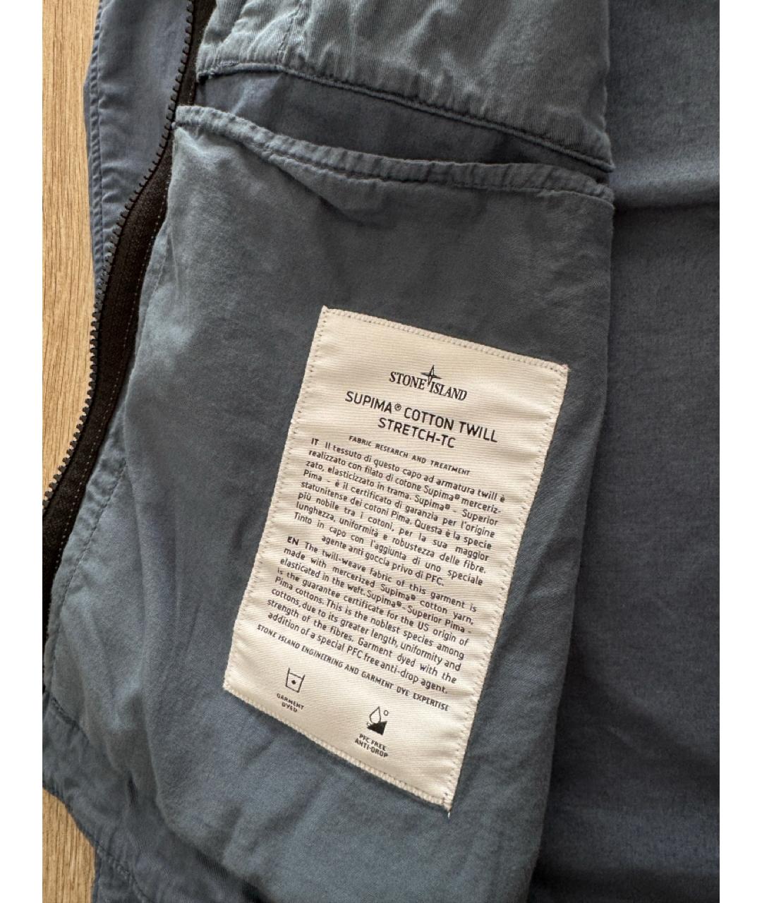 STONE ISLAND Синяя хлопковая куртка, фото 5