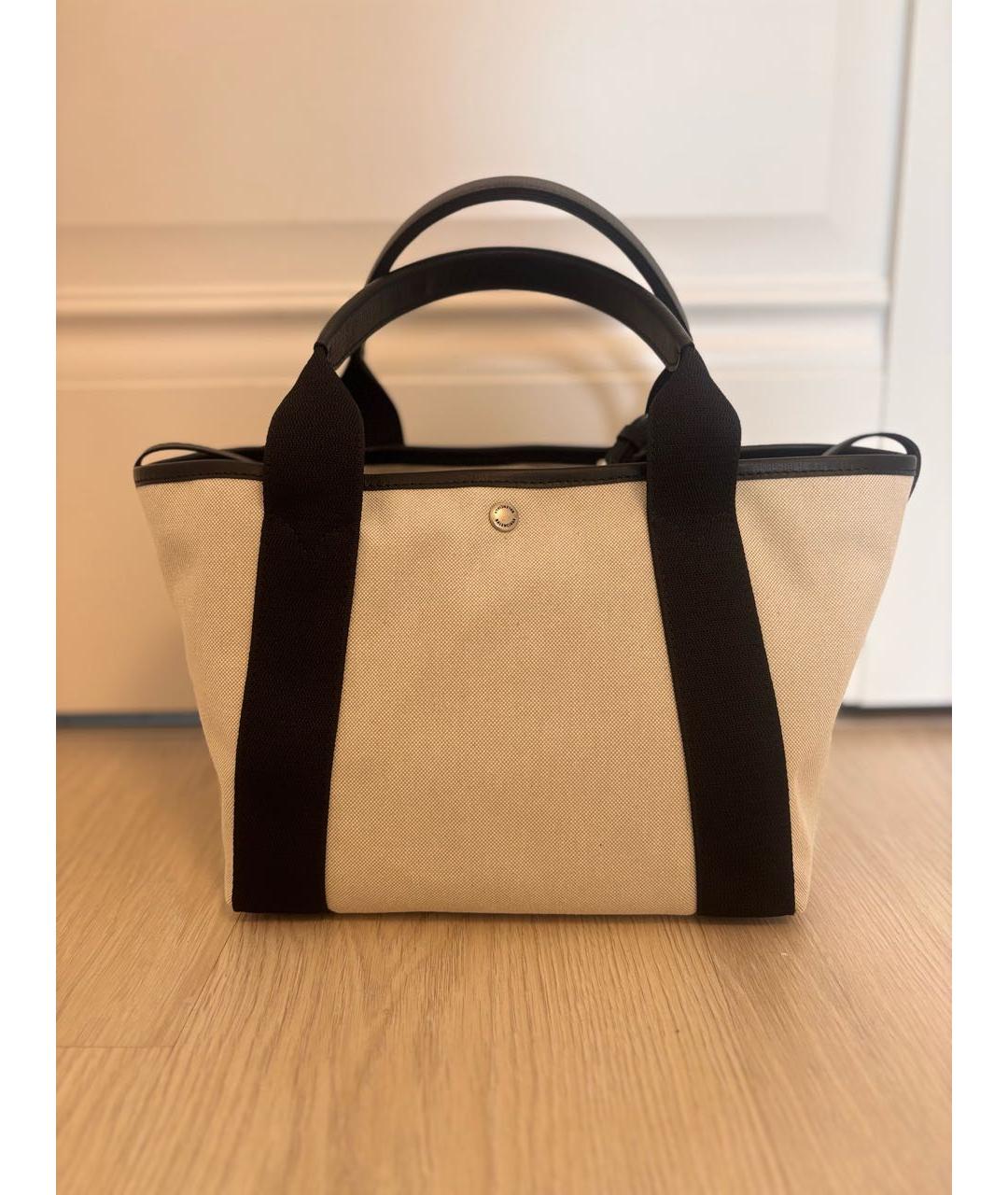 BALENCIAGA Бежевая хлопковая сумка тоут, фото 3