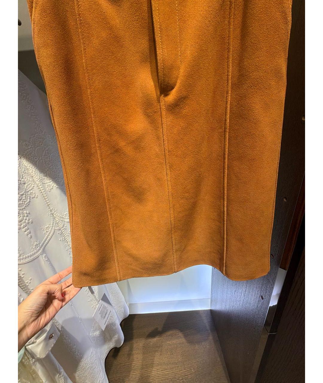 SELF-PORTRAIT Оранжевая юбка миди, фото 4