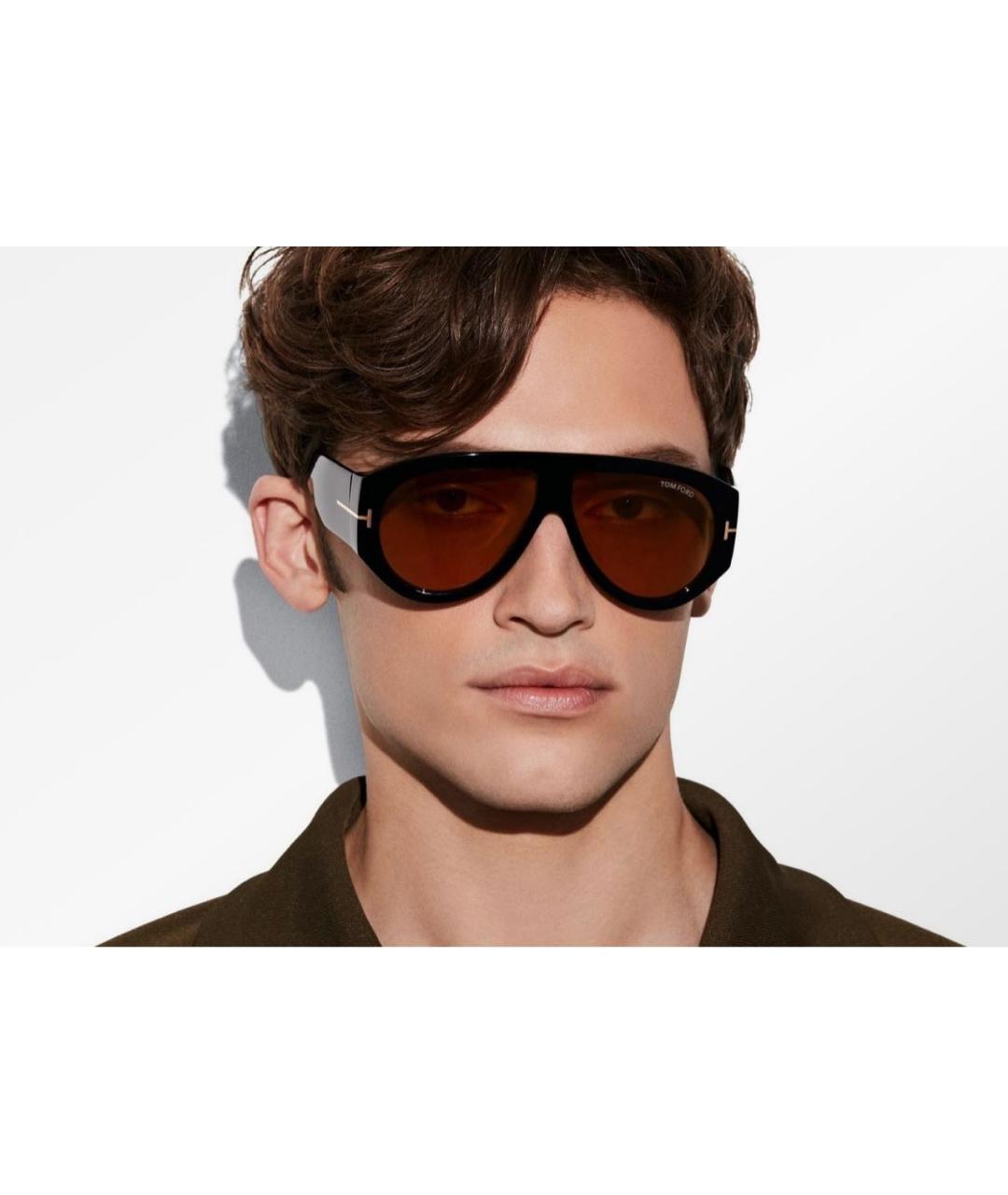 TOM FORD Черные пластиковые солнцезащитные очки, фото 8