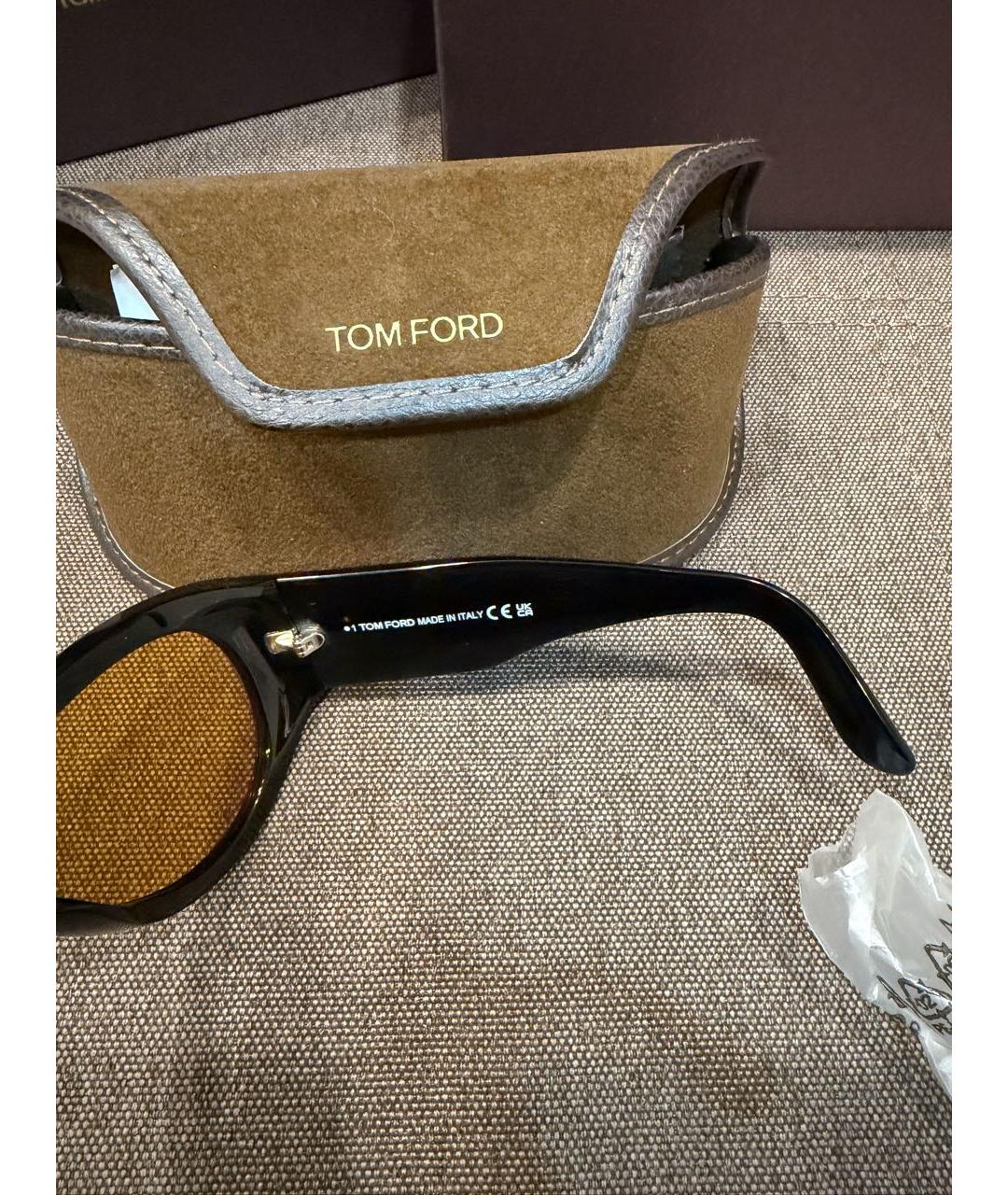 TOM FORD Черные пластиковые солнцезащитные очки, фото 6