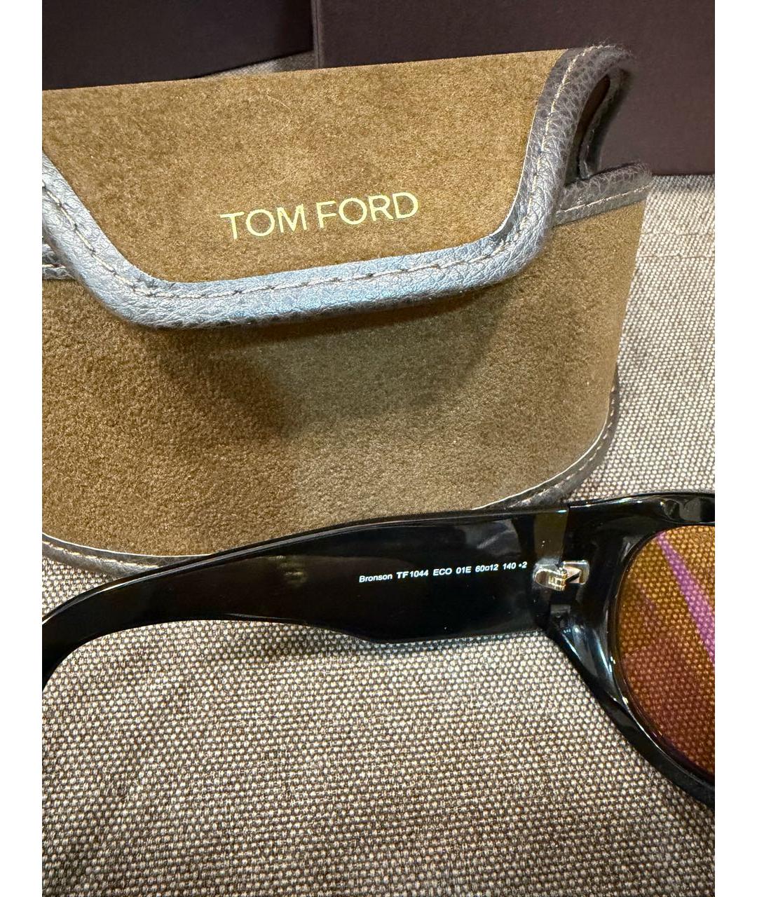 TOM FORD Черные пластиковые солнцезащитные очки, фото 5