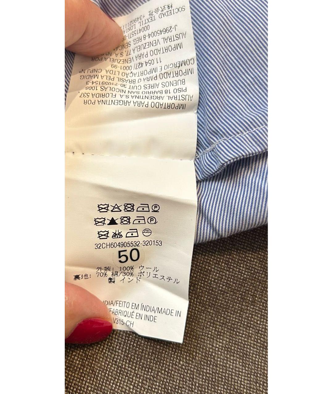 CAROLINA HERRERA Коричневые шерстяные классические брюки, фото 8