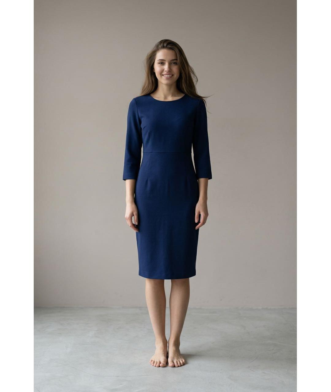 WOLFORD Темно-синее вискозное платье, фото 2