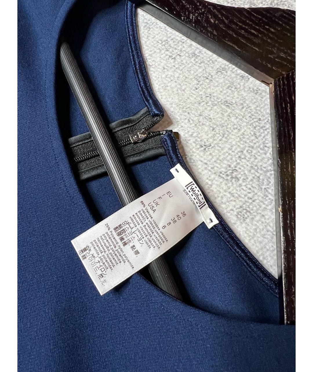 WOLFORD Темно-синее вискозное платье, фото 7