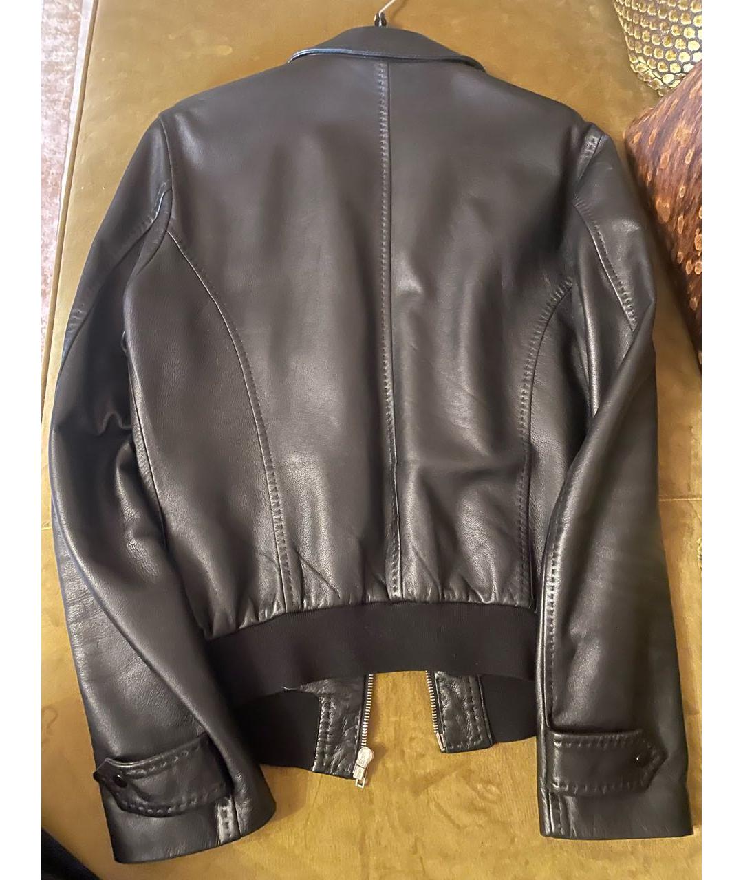 DOLCE&GABBANA Черная кожаная куртка, фото 2