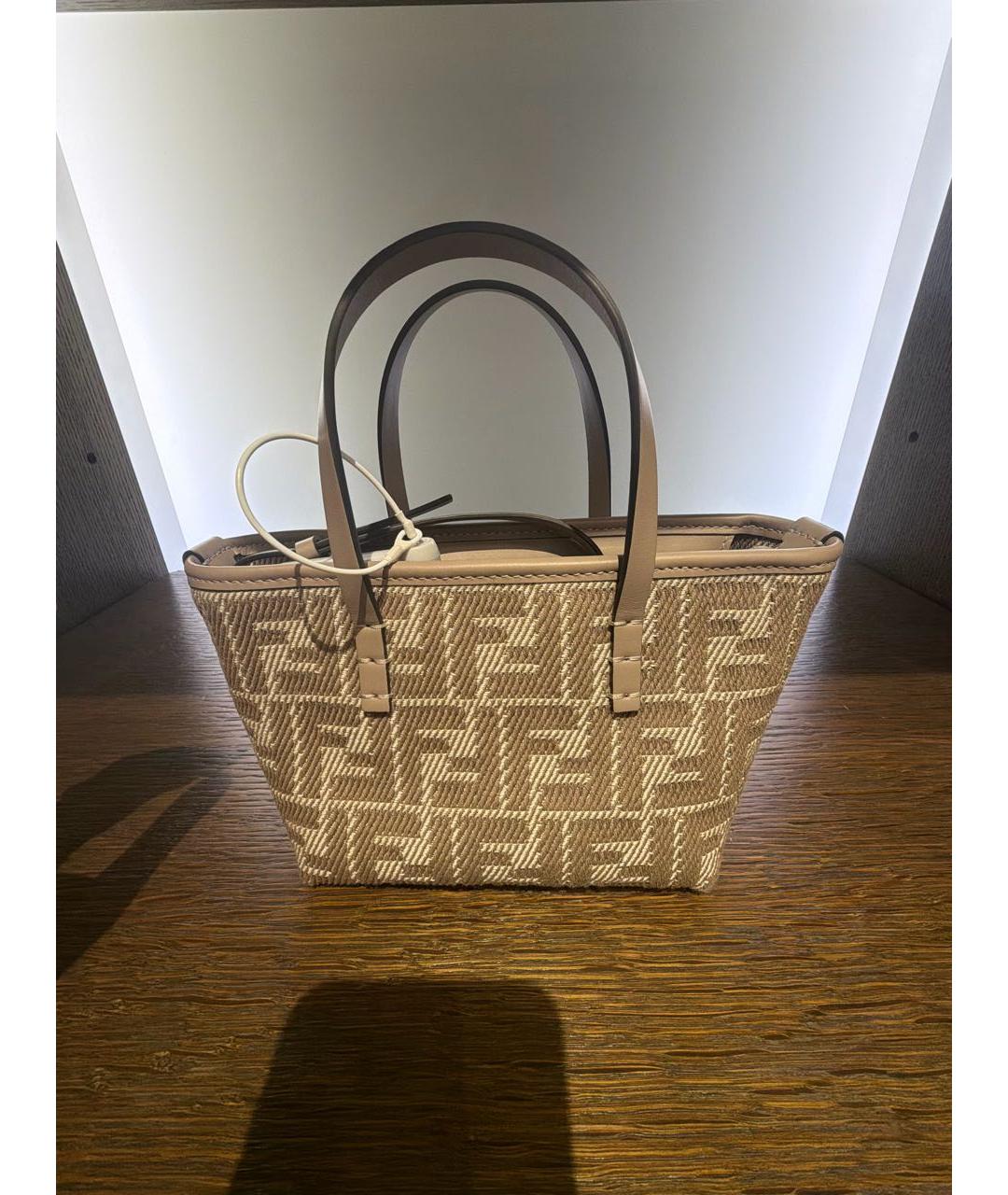 FENDI Бежевая сумка тоут, фото 4