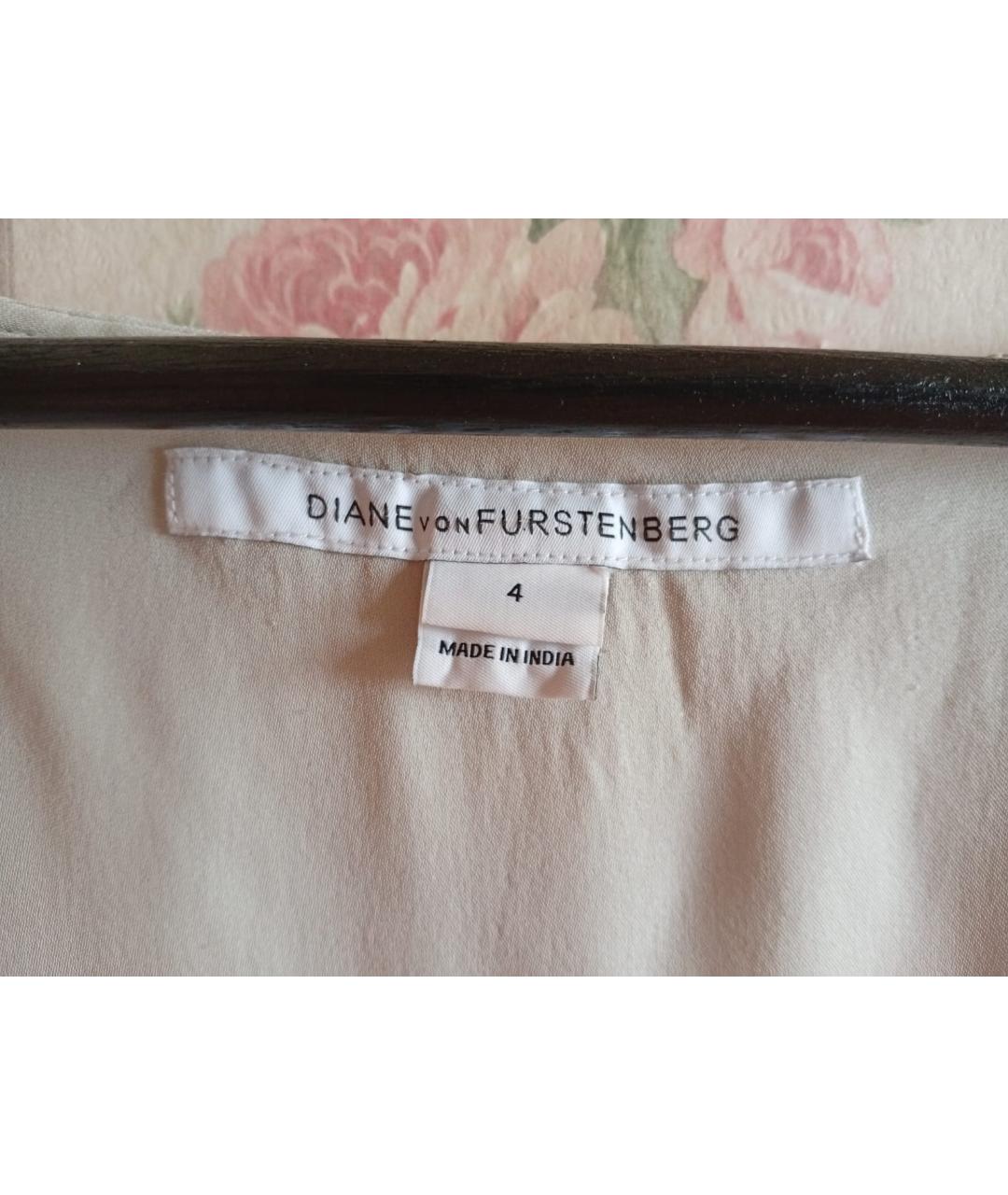 DIANE VON FURSTENBERG Серебряное шелковое вечернее платье, фото 3