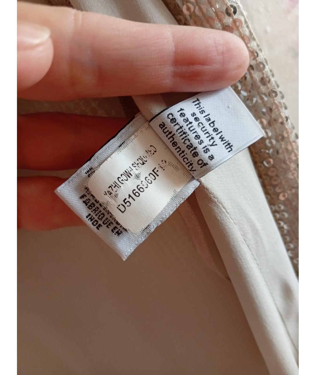 DIANE VON FURSTENBERG Серебряное шелковое вечернее платье, фото 5