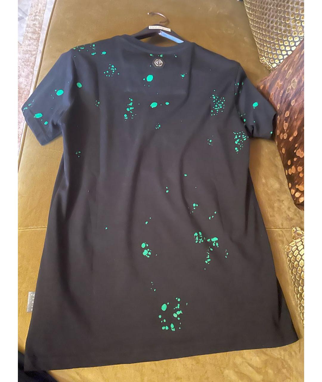 PHILIPP PLEIN Черная хлопковая футболка, фото 2