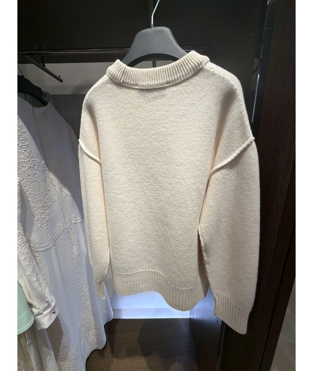 AMI ALEXANDRE MATTIUSSI Белый шерстяной джемпер / свитер, фото 2