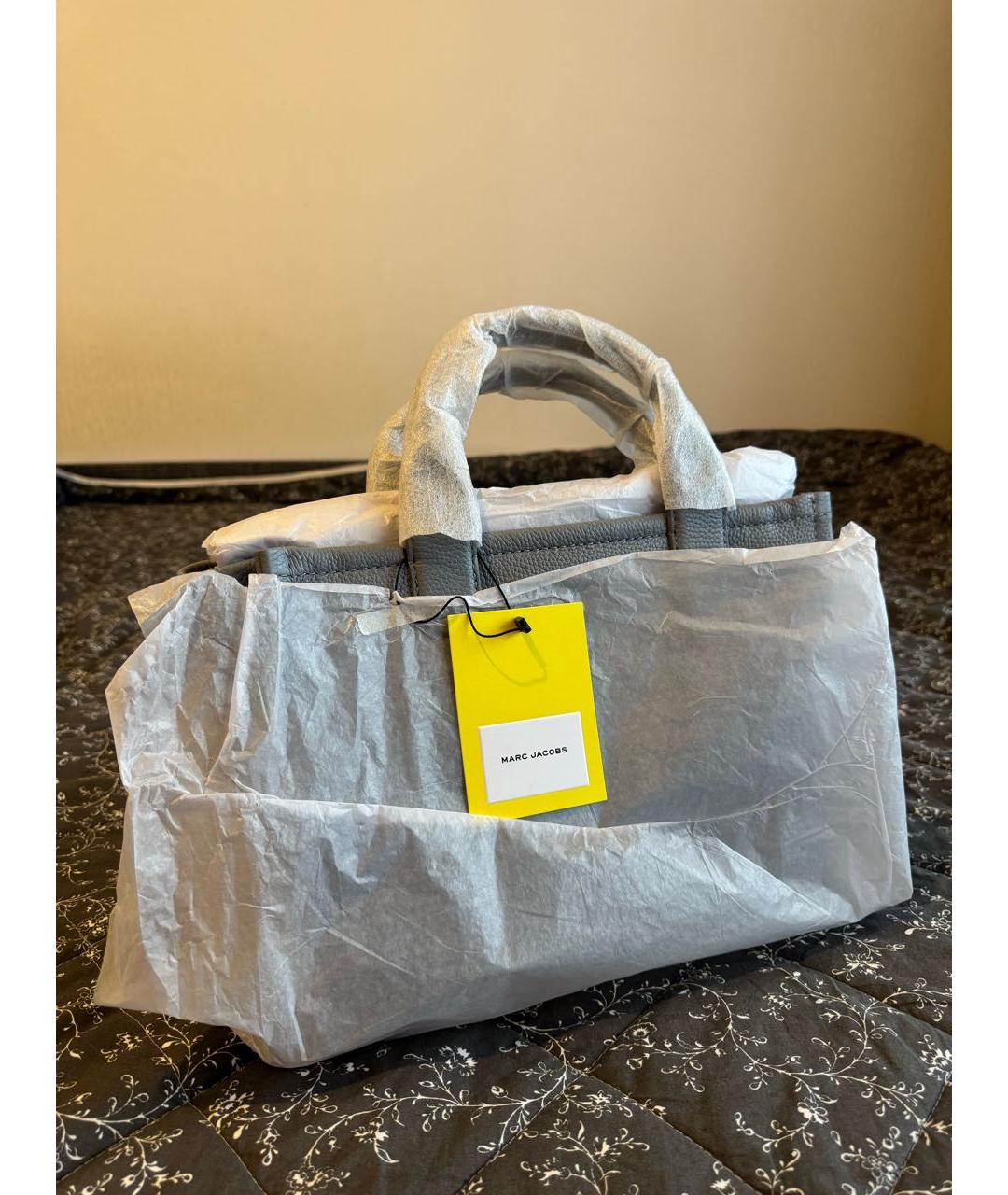 MARC JACOBS Серая кожаная сумка тоут, фото 4