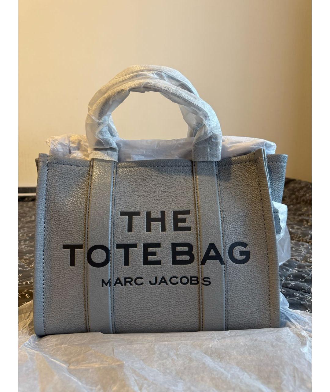 MARC JACOBS Серая кожаная сумка тоут, фото 2