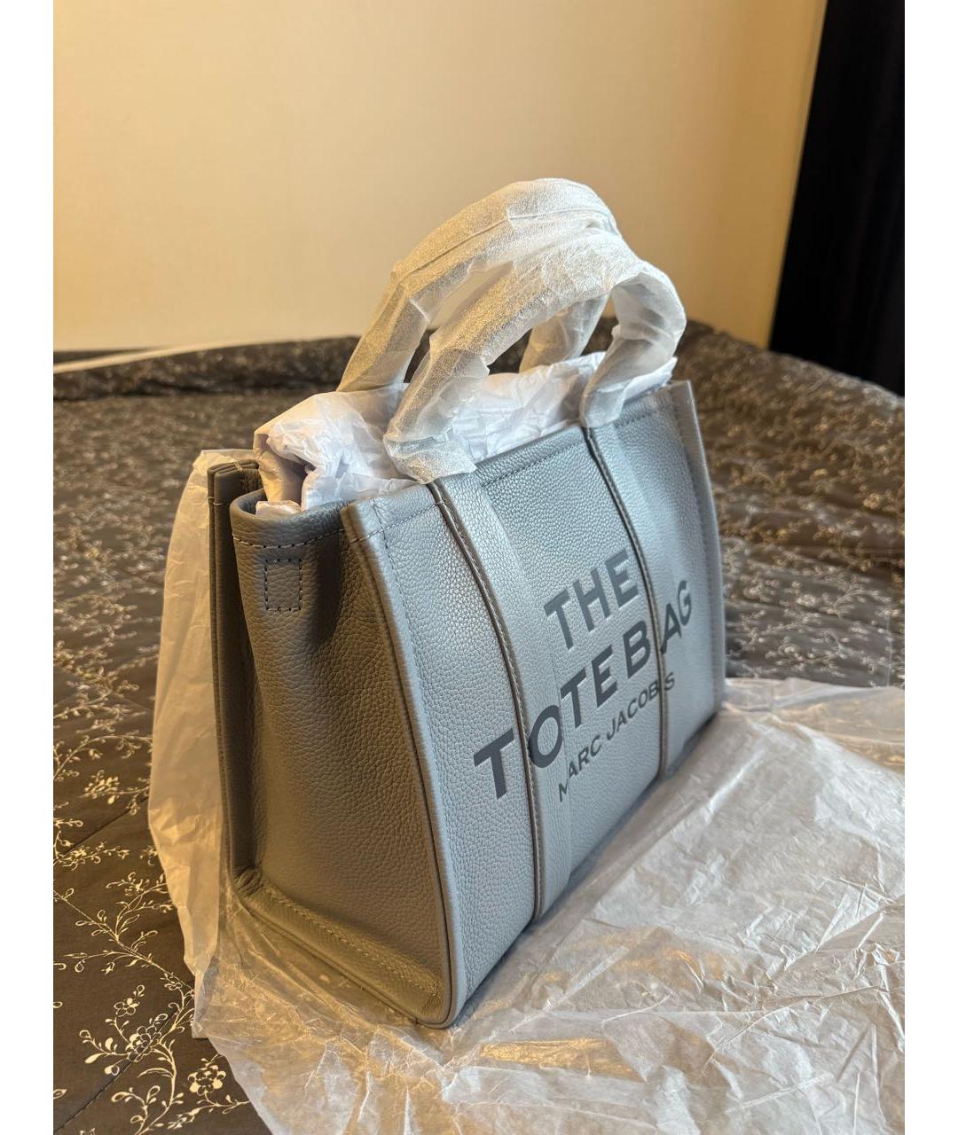 MARC JACOBS Серая кожаная сумка тоут, фото 3