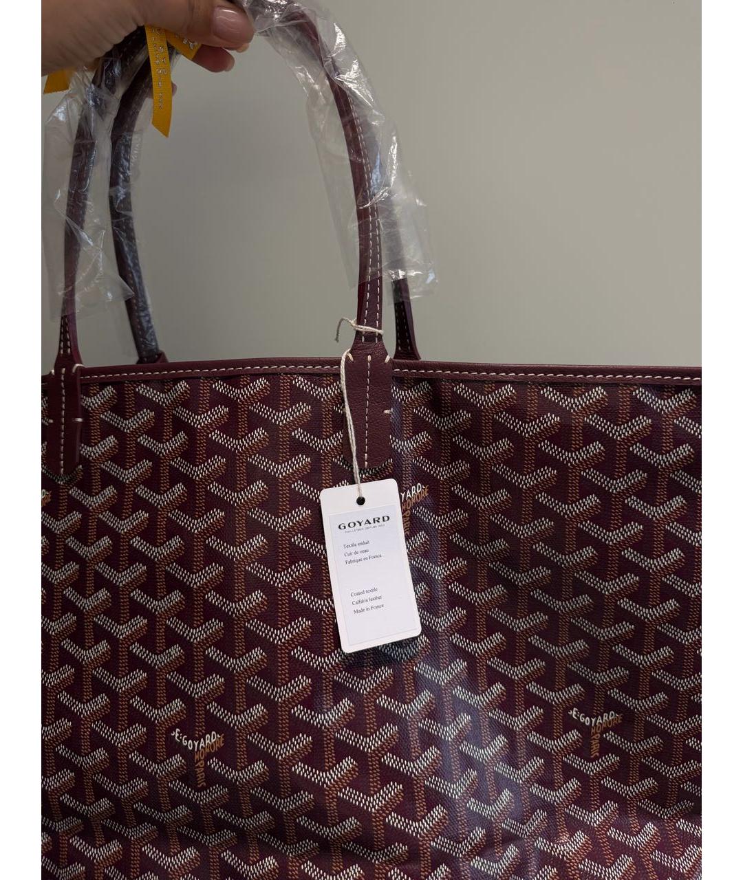 GOYARD Бордовая сумка тоут, фото 3