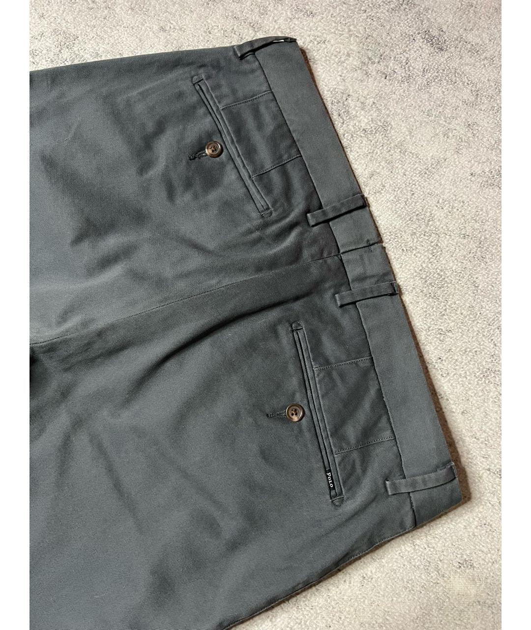 RALPH LAUREN Серые хлопковые брюки чинос, фото 5