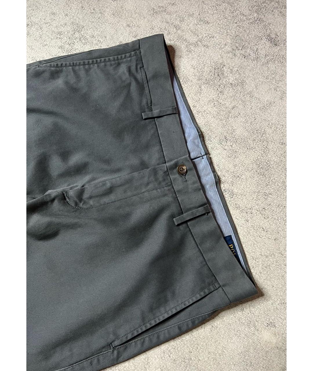 RALPH LAUREN Серые хлопковые брюки чинос, фото 4