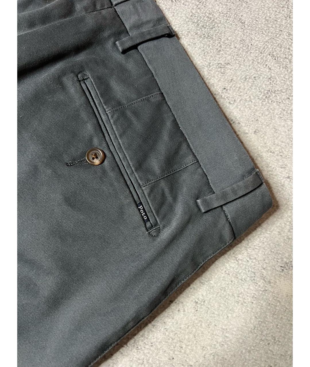 RALPH LAUREN Серые хлопковые брюки чинос, фото 6