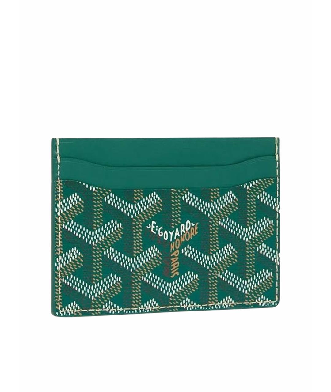 GOYARD Зеленый кожаный кардхолдер, фото 4