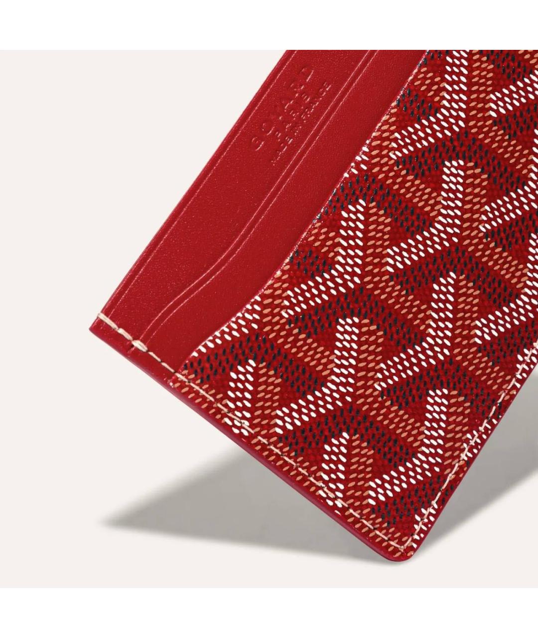 GOYARD Красный кожаный кардхолдер, фото 2