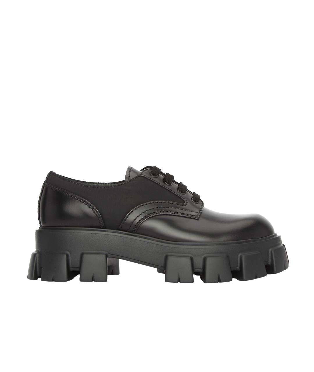 PRADA Черные кожаные низкие ботинки, фото 9