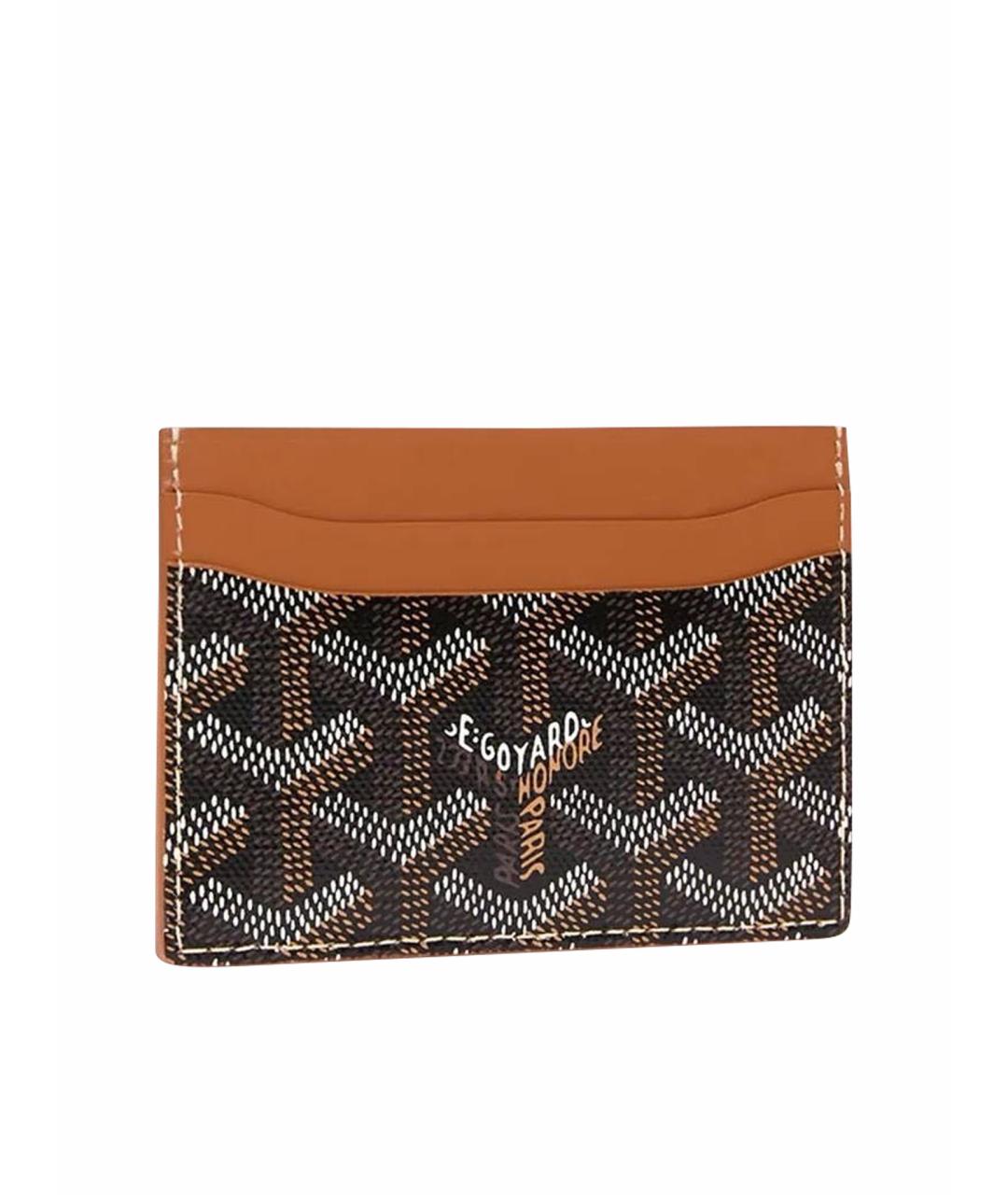 GOYARD Коричневый кожаный кардхолдер, фото 1