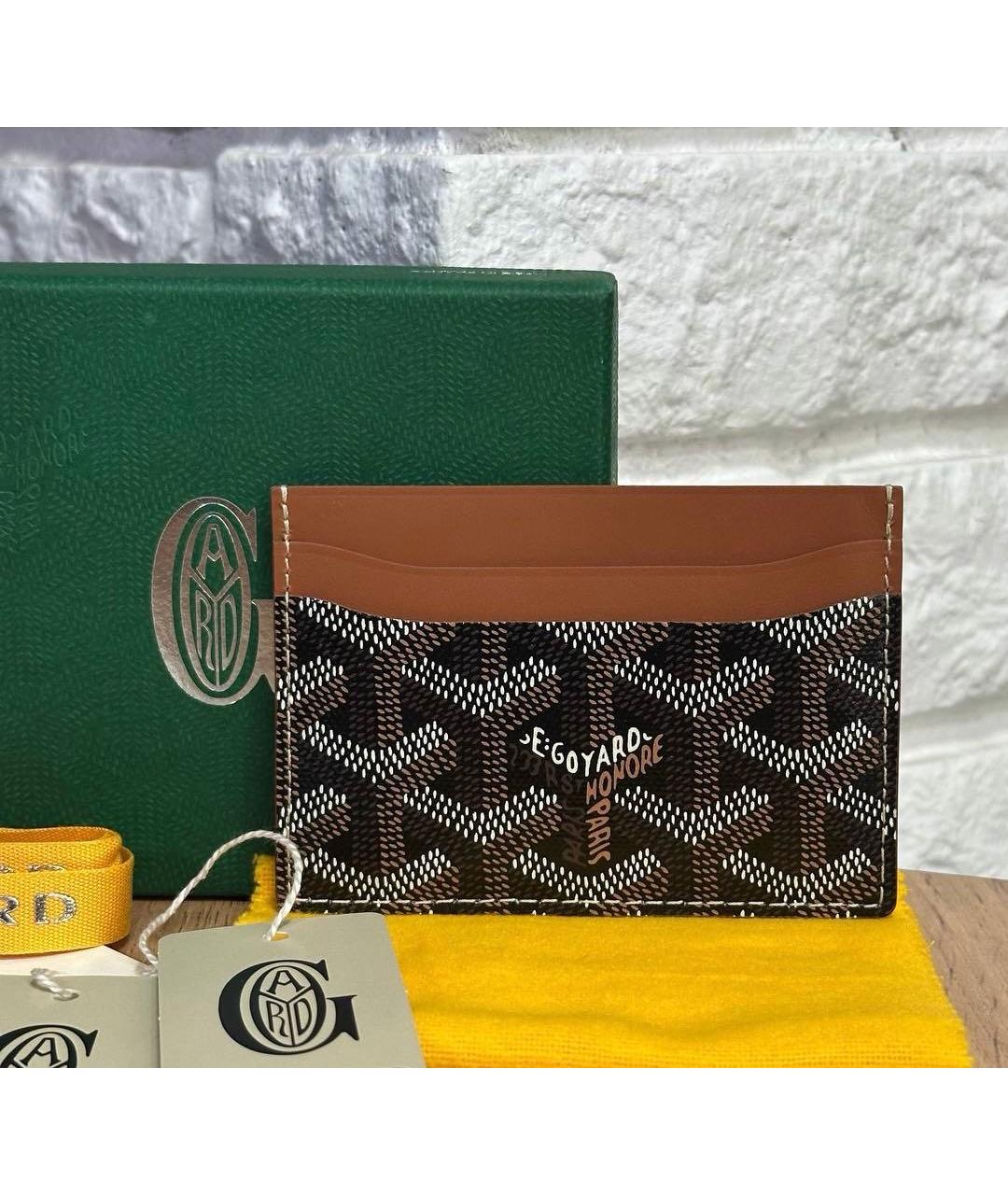 GOYARD Коричневый кожаный кардхолдер, фото 3