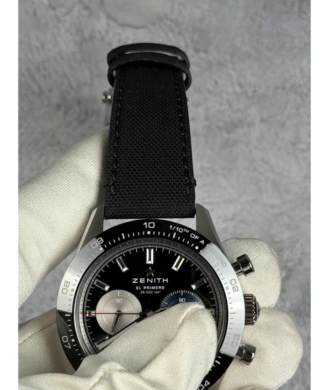 ZENITH Черные металлические часы, фото 5