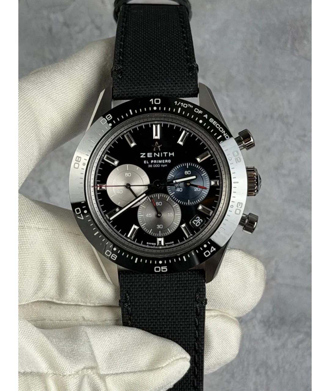 ZENITH Черные металлические часы, фото 2