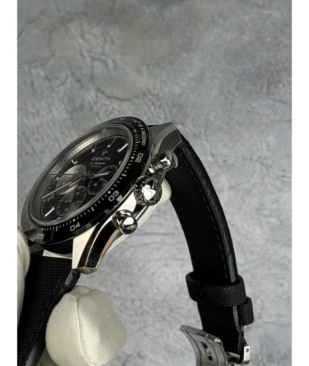 ZENITH Черные металлические часы, фото 3