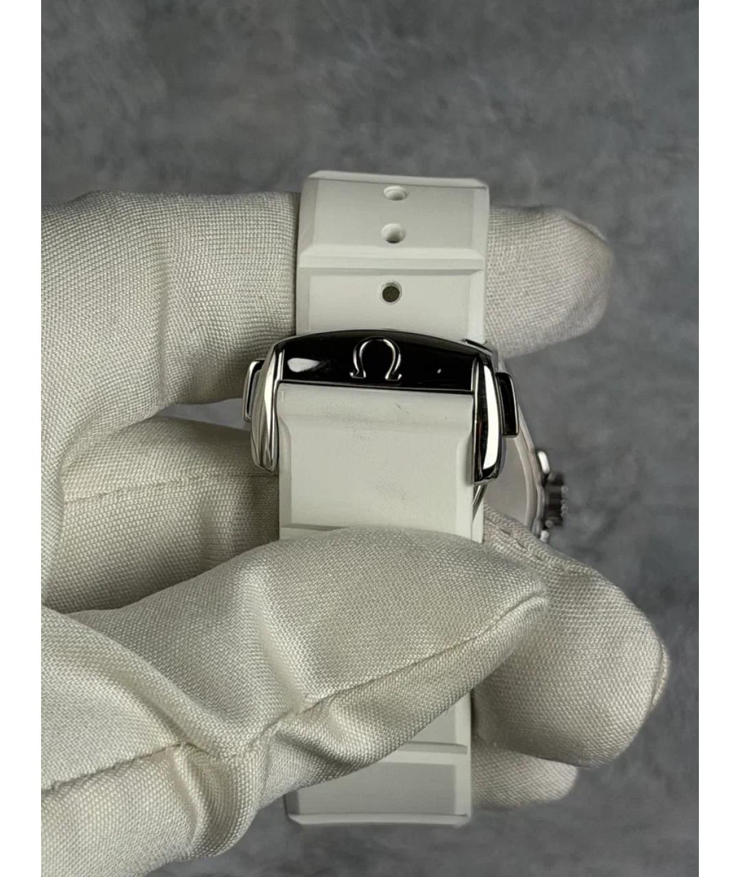 OMEGA Белые металлические часы, фото 7