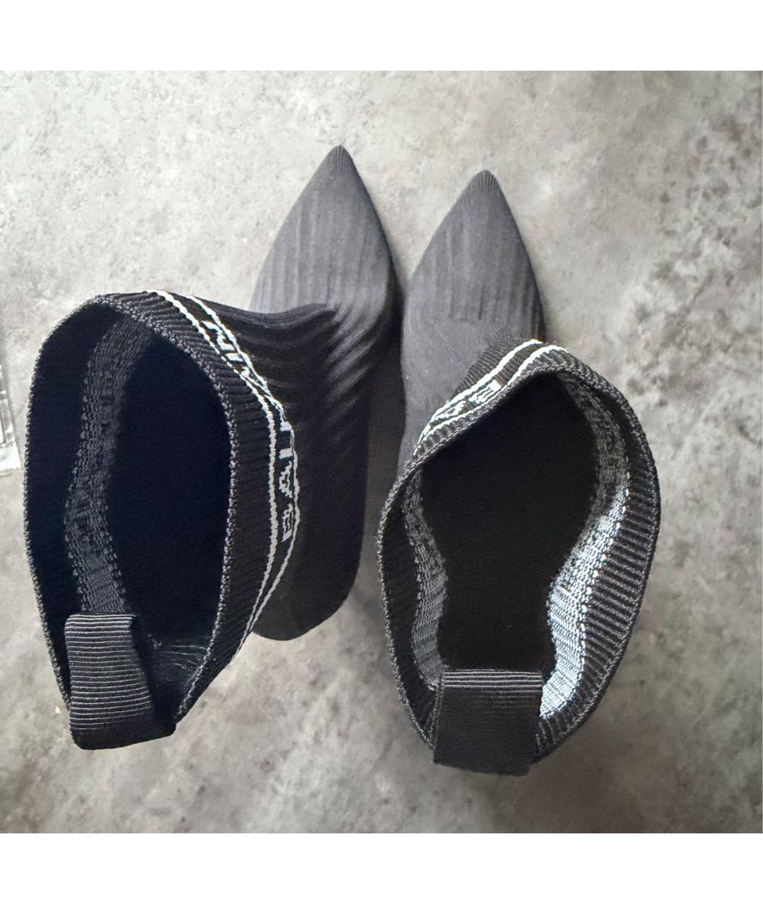 BALMAIN Черные текстильные ботильоны, фото 3