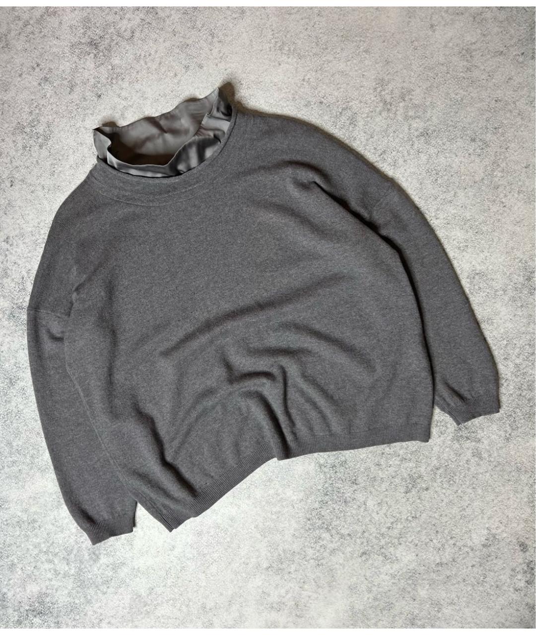 FABIANA FILIPPI Серый шерстяной джемпер / свитер, фото 7