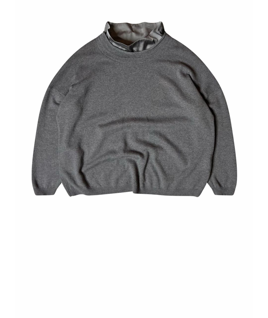 FABIANA FILIPPI Серый шерстяной джемпер / свитер, фото 1